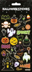 Halloweenové samolepky black – opakovane použiteľné dekorácie