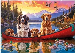 Educa puzzle psia rodinka na lodi 2000 dielikov