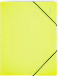 Doska s gumičkou A4, nepriehľadná, limetková