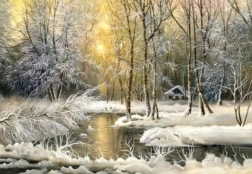 Norimpex diamantové maľovanie – les s osamelou chatkou 30 × 40 cm