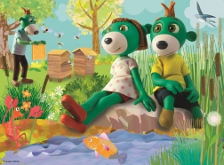 Puzzle Treflíci: Pri rybníku 30 dielikov