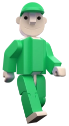 Seváček zelený (veľký a malý) – figúrka pre stavebnicu SEVA