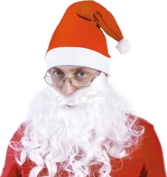 Dlhé snehobiele fúzy Santa na gumičke