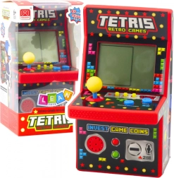 Mini Herný Automat Tetris Retro 49 Hier 1676 Úrovní Červený