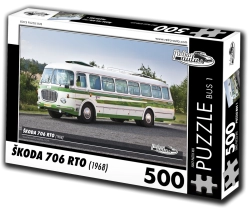 Puzzle RETRO-AUTA Škoda 706 RTO autobus 500 dielikov