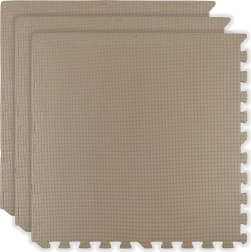 PENOVÁ podlahová podložka HUMBI 180 × 60, veľké vodoodolné puzzle, bezpečné pre deti, 3 ks, svetlo béžová