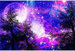 Diamantové maľovanie Fialové nebo 30x40 cm