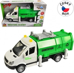 Autíčko smetiarske na zotrvačník so svetlom a zvukom