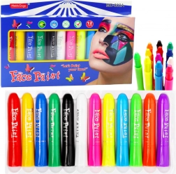 Sada na maľovanie tváre - 12 farebných fixiek