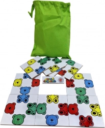 Farební medvede - drevená logická hra