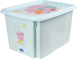 Plastový úložný box s vekom Peppa Pig 30 l