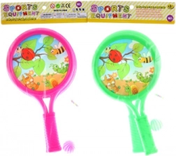 Detská sada pálok s loptičkou a košíkom – zvieratkový motív