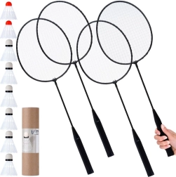 Súprava na bedminton pre 4 hráčov s 8 košíkmi, 61 cm