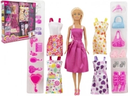 Bábika modelka plastová 30 cm s oblečením a doplnkami
