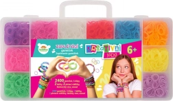 Kreatívna sada na zapletanie gumičiek s pletacím stavom a doplnkami