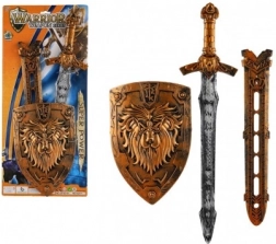 Detský rytiersky meč so štítom a puzdrom 55 cm