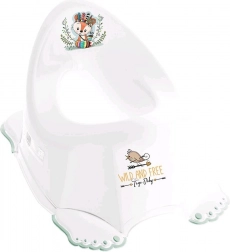 Hrajúci detský nočník protišmykový Wild & Free líška biely