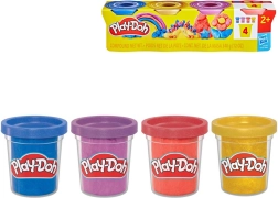 Play-Doh metalická modelovacia hmota s konfetami, 4 tégliky