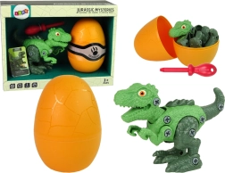 Tyranosaurus Rex Dinosauří set s vajíčkom DIY skrutkovač zelený