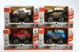 Kovový jeep na zotrvačník 9 cm