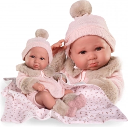 Realistická bábika bábätko Luca s celovinylovým telom 42 cm