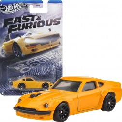 Hot Wheels Fast & Furious Datsun 240Z žltý model 1:64, 6,5 cm