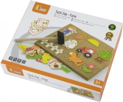 Drevená korková pritlkačka farma Viga Montessori