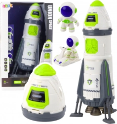 Kozmická raketa s astronautmi a vozidlom – svetelné a zvukové efekty