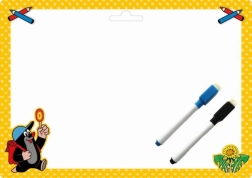 Obojstranná tabuľka A4 so vzorom Krtko