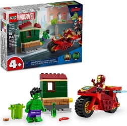 LEGO MARVEL iron man na motorke a hulk 4+