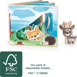 Interaktívna drevená obrázková knižka Small Foot