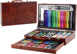 Umelecká sada v drevenom kufríku 123 kusov