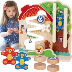 Drevená manipulatívna tabuľa Montessori Labyrint Tooky Toy