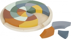 farebné drevené puzzle safari mandala small foot