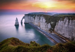 Puzzle pohľad na Étretat 1000 dielikov