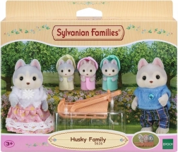 Rodina husky SYLVANIAN FAMILIES – sada figúrok s saneami