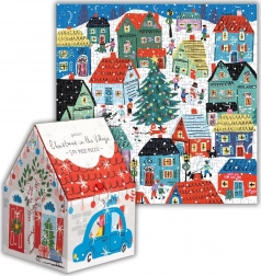 Štvorcové puzzle Vianoce v dedine 500 dielikov