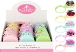 Skladací vreckový kefák so zrkadielkom 2 v 1