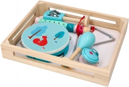 Drevená hudobná sada s veveričkou