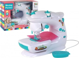 Detský šijací stroj ako naozajstný, biely, na batérie