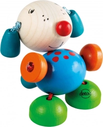 Detoa Hafík – drevený ťahací psík na gumičke