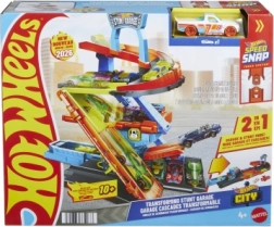 Hot Wheels City kaskadérska garáž, 3-poschodové parkovanie
