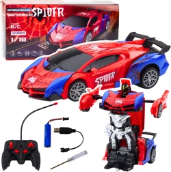 Závodné Auto a Robot Spider Diaľkové Ovládanie 2v1