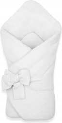 Mušelínová šnurovacia zavinovačka NEW BABY biela