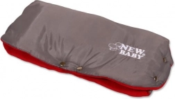 Rukávnik na kočík Classic Fleece sivý/červený