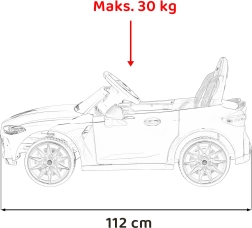 Detské elektrické auto BMW M4 – Biela