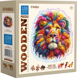 Drevené puzzle Jemný lev 150 dielikov