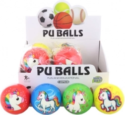 Mäkká loptička s jednorožcom 10 cm