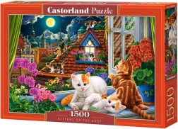 Puzzle 1500 dielikov Mačičky na streche