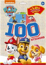 Samolepky a omaľovanky paw patrol – 12 listov a 120+ samolepiek